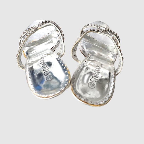 Sexy Strappy Silver Rinestone High heel Sandels sz 8.5 - Picture 4 of 9